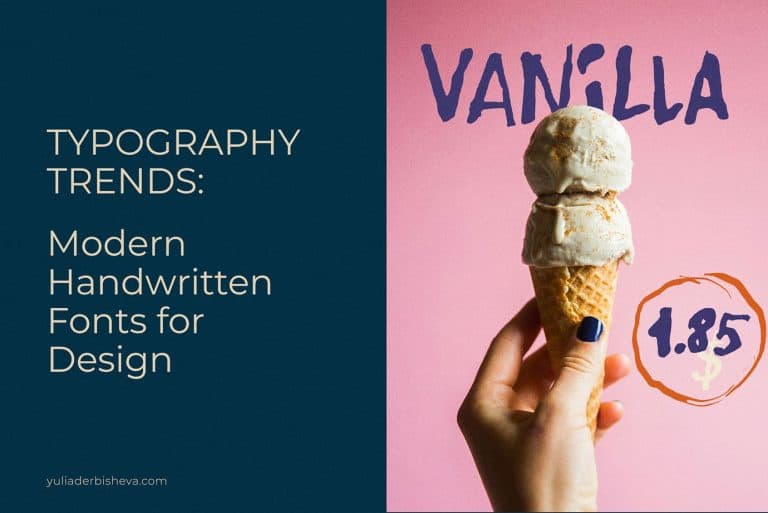 typography trends with handwritten hand drawn fonts for logo design