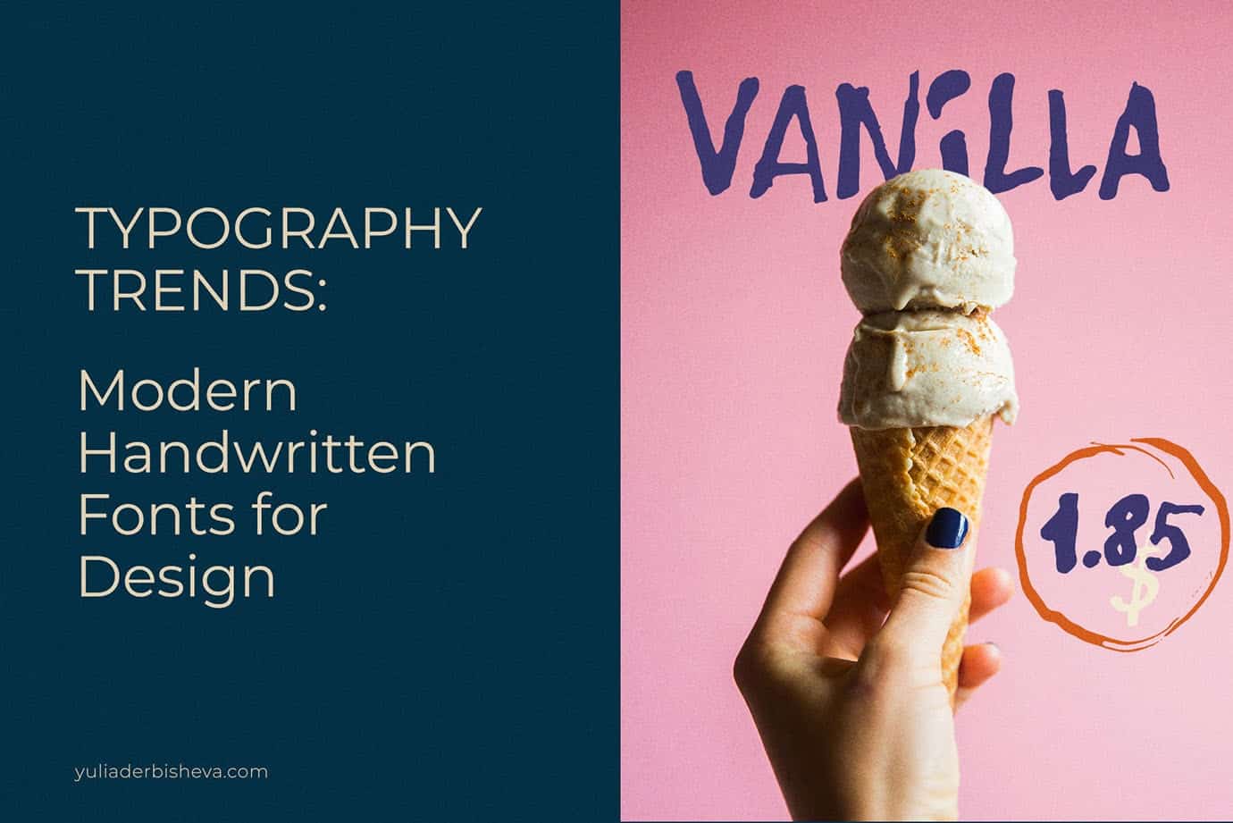 typography trends with handwritten hand drawn fonts for logo design