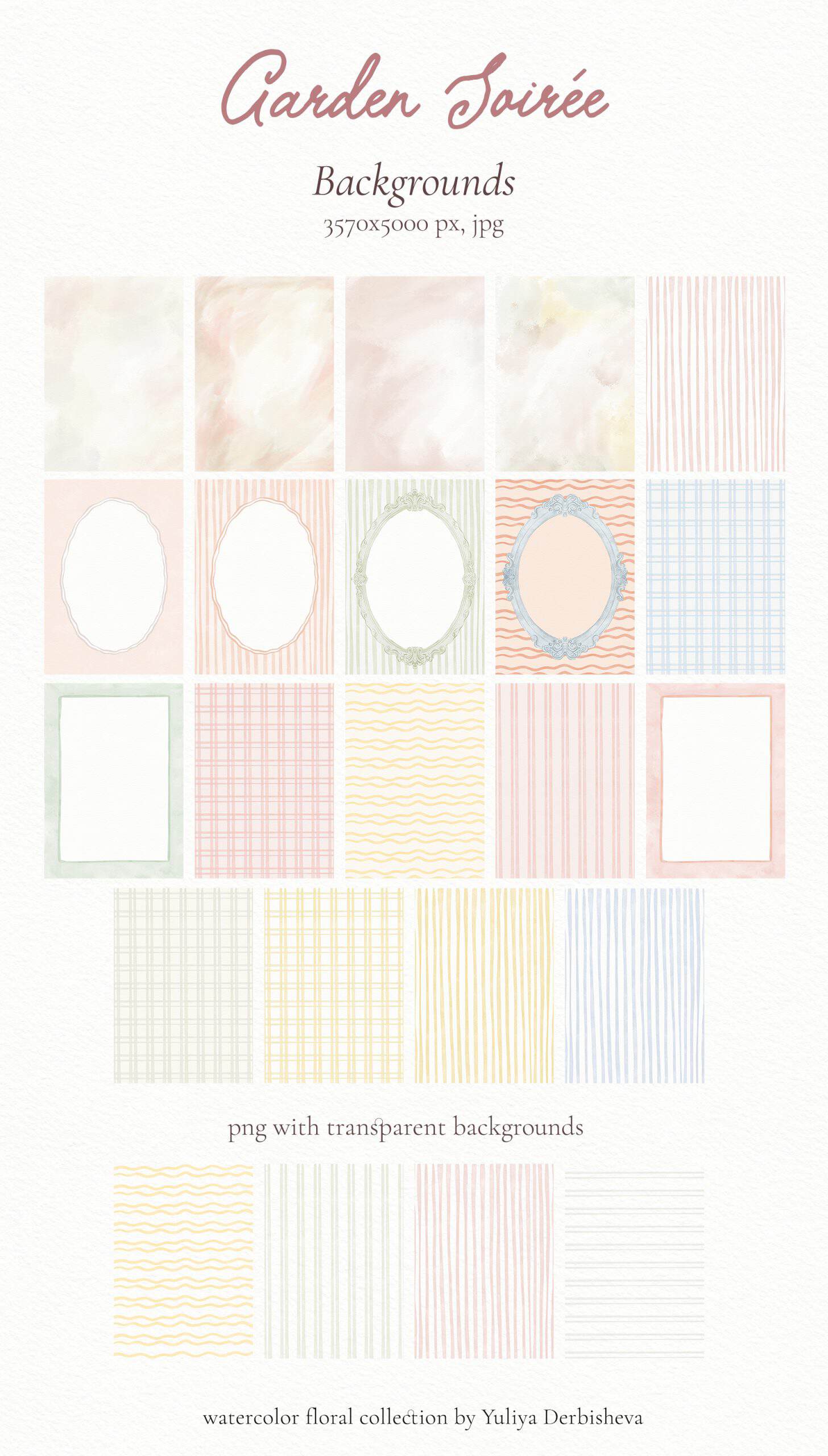 Garden Soiree – Watercolor Cottagecore & Wildflower Floral Clipart - Image 13