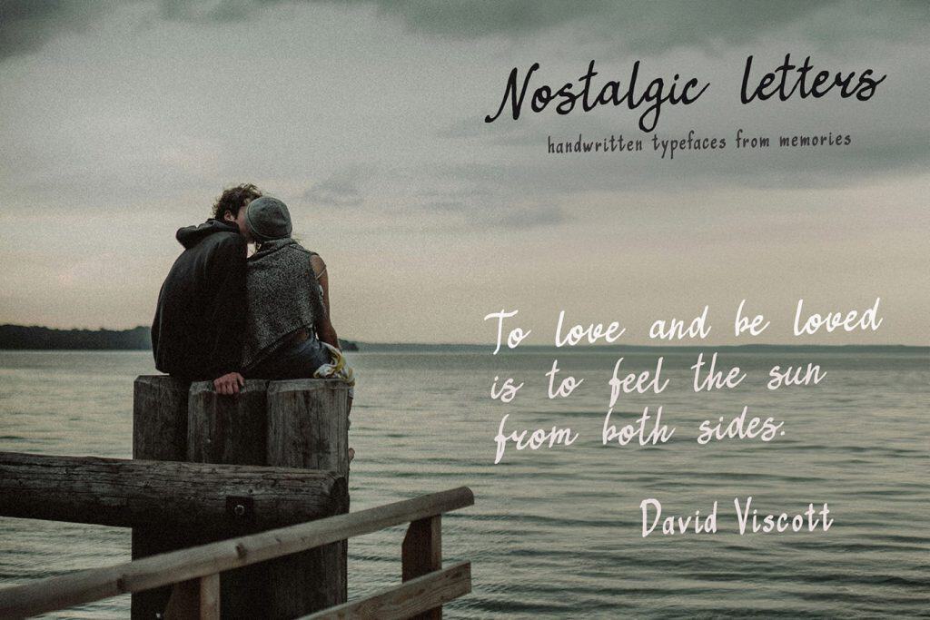 Nostalgic letters font duo vintage retro script sans for graphic design and wedding