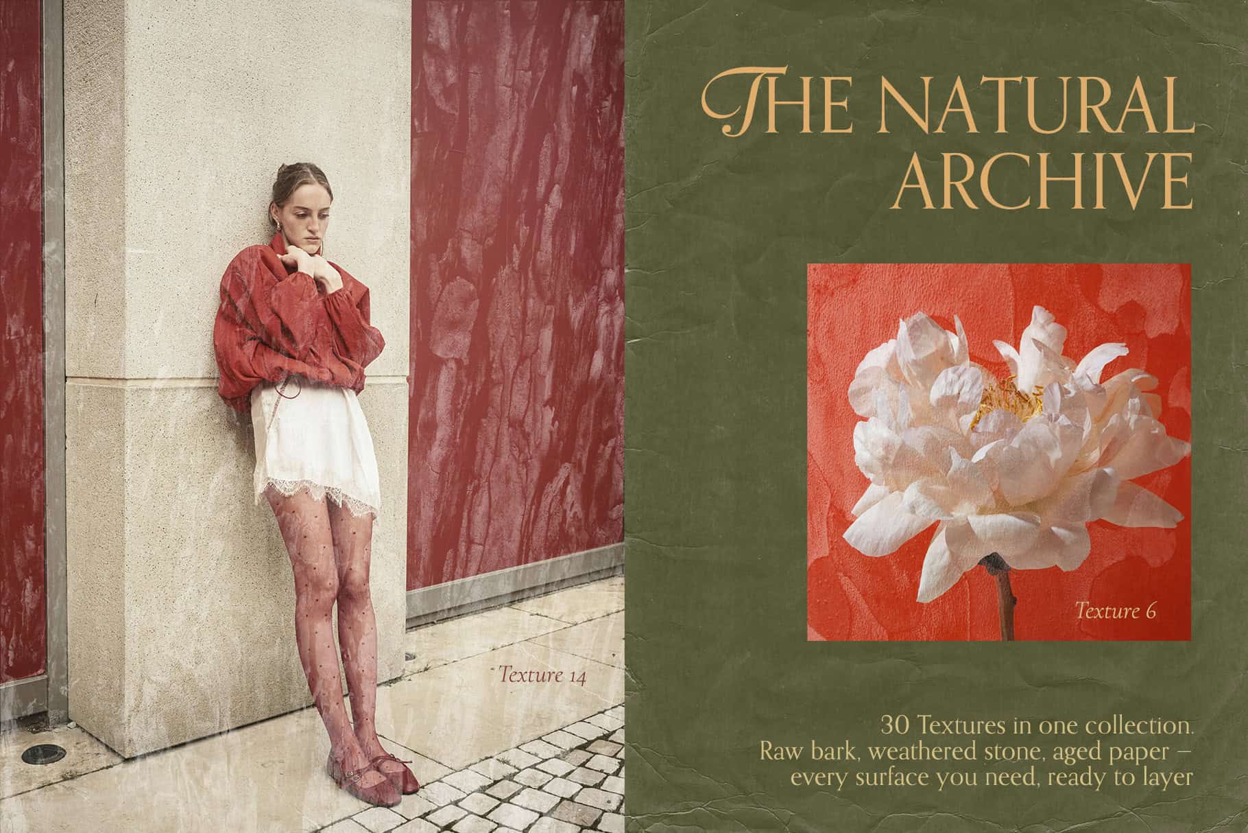 The Natural Archive - Wood, Stone & Paper Texture White Overlays PNG - Image 2