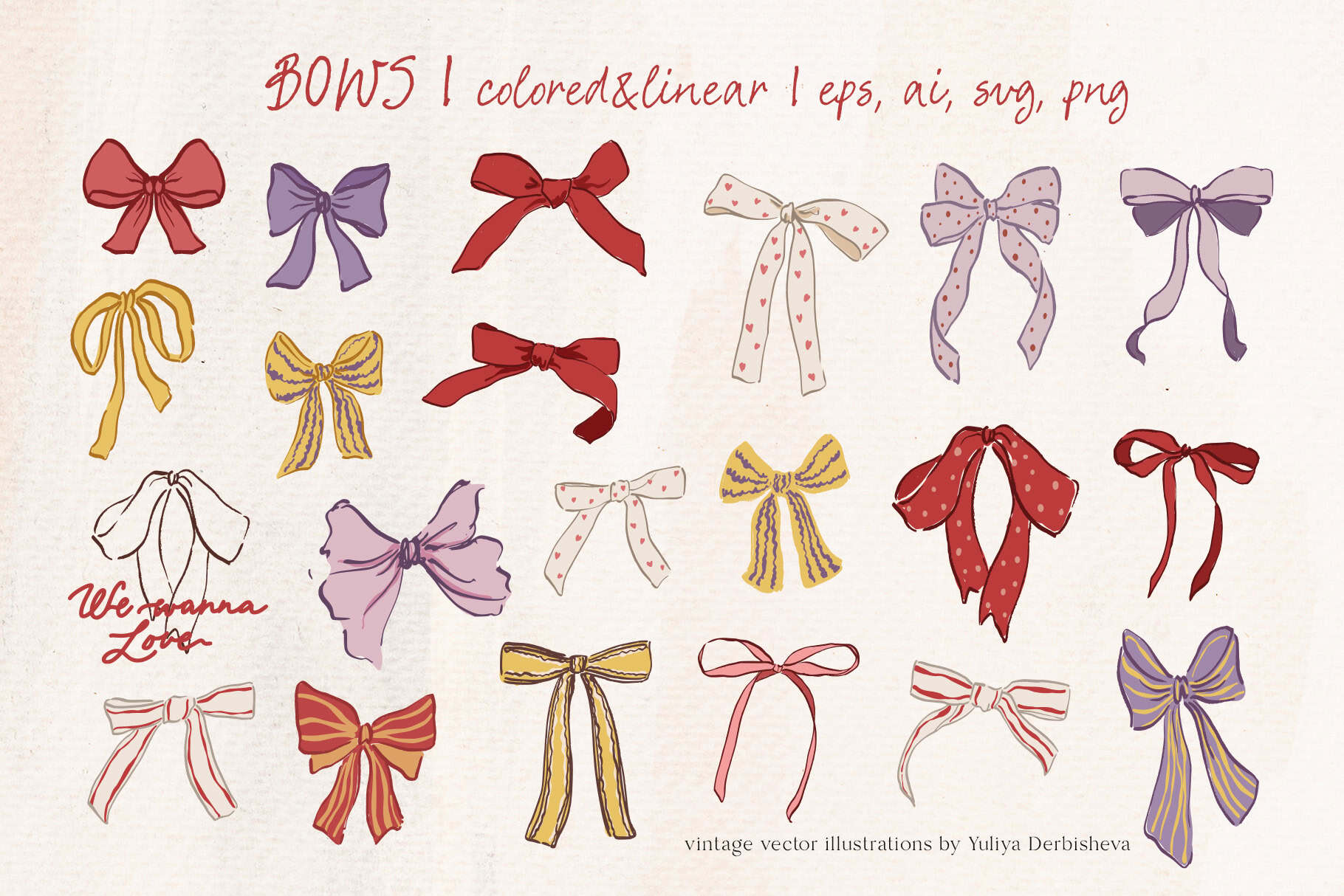 We wanna Love: vector vintage illustrations, Cupids clipart, rococo elegant frames, Valentine's Day posters and cards - Image 11