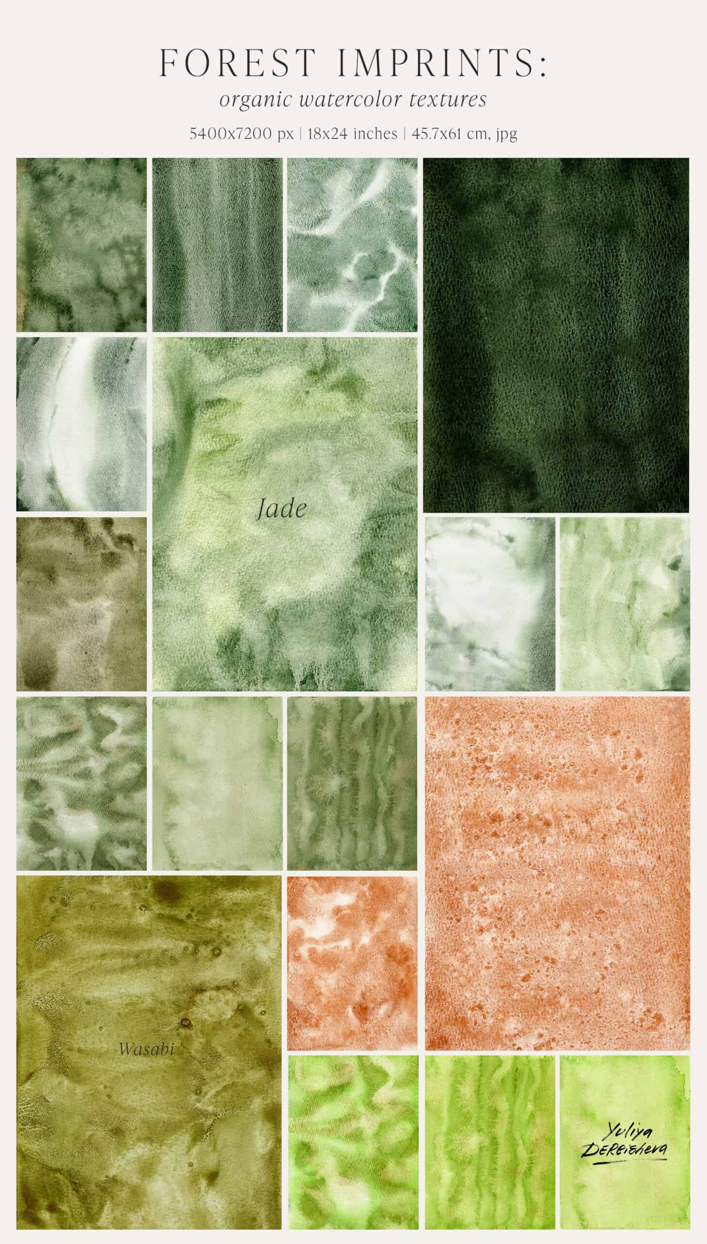 Jade wasabi green watercolor abstract hand painted texture background
