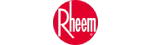 Rheem company logo featuring red circle with white 