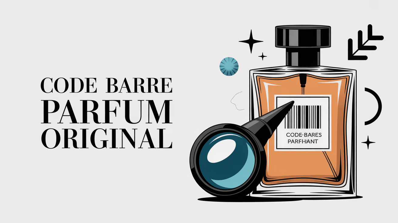 Code barre parfum original avec loupe