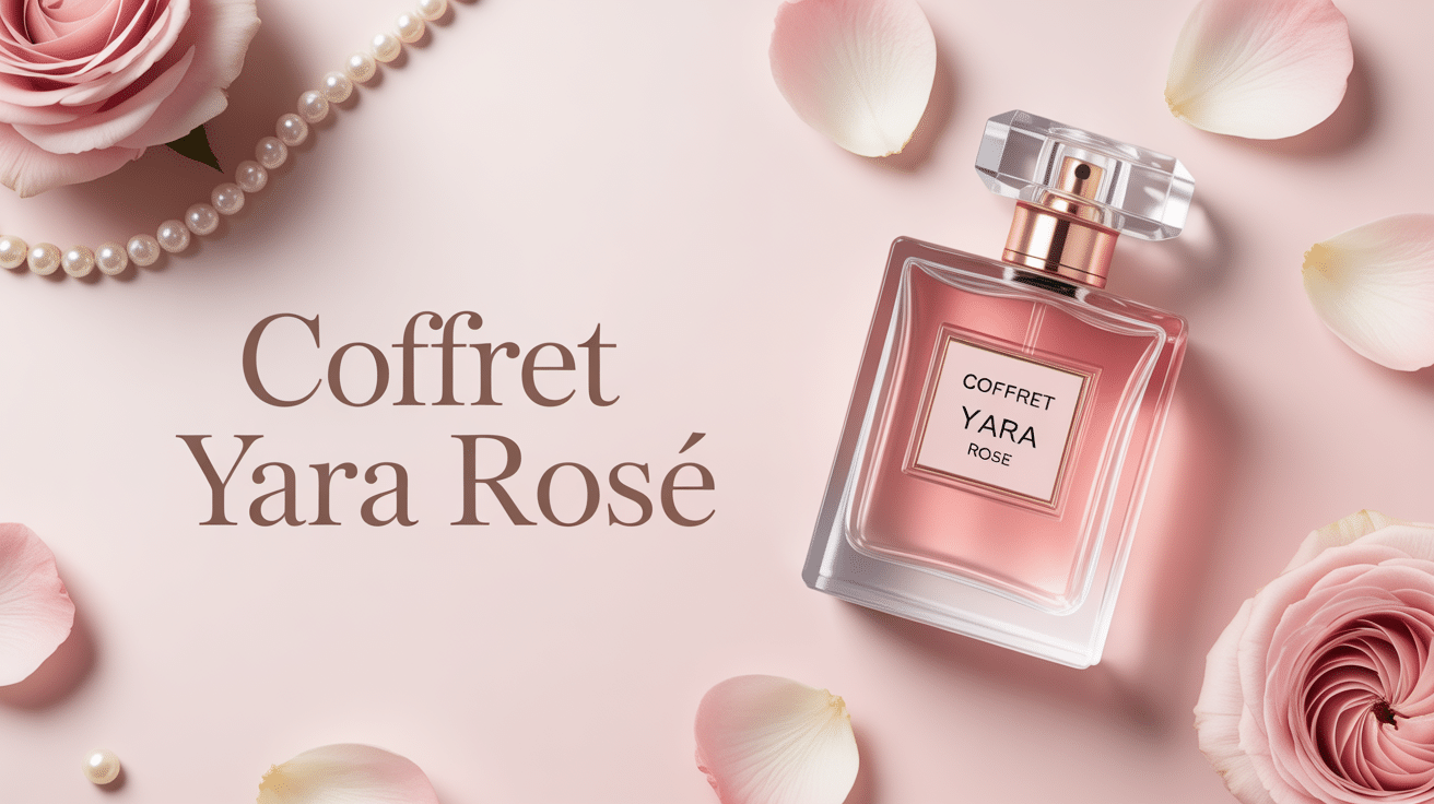 coffret yara rose flacon élégant et pétales