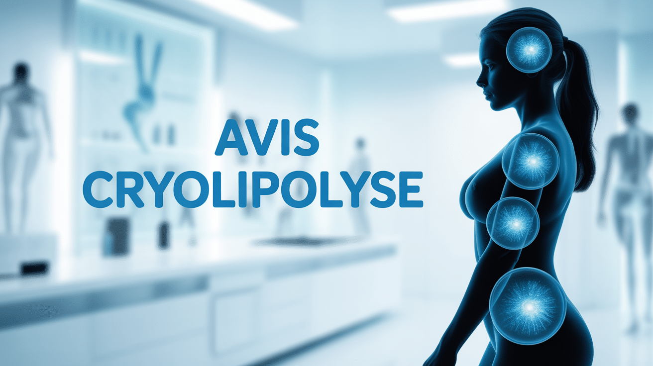 La cryolipolyse avis: silhouette féminine zones glacées