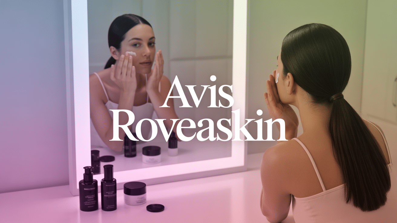 femme appliquant crème roveaskin avis miroir