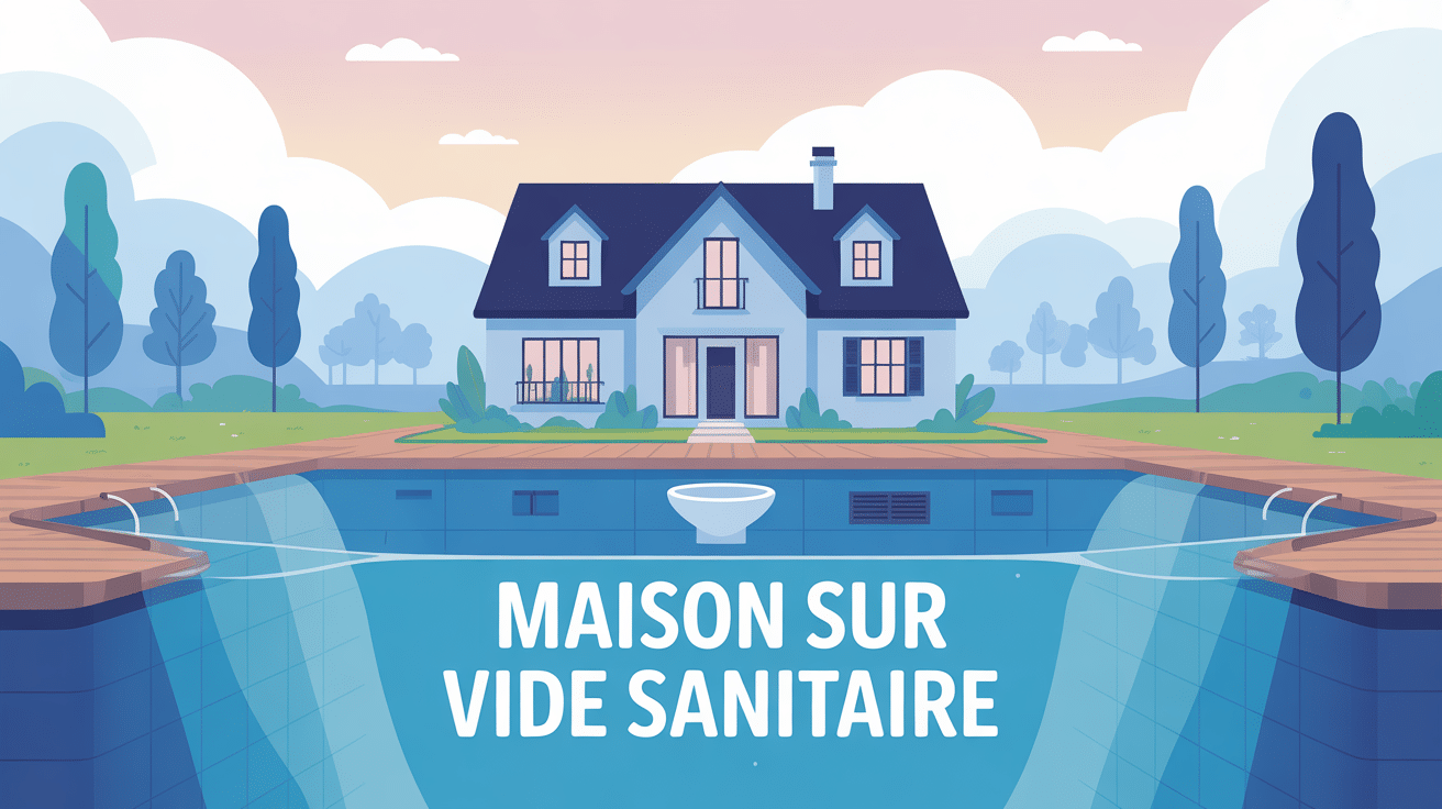 illustration maison sur vide sanitaire coupe ventilation