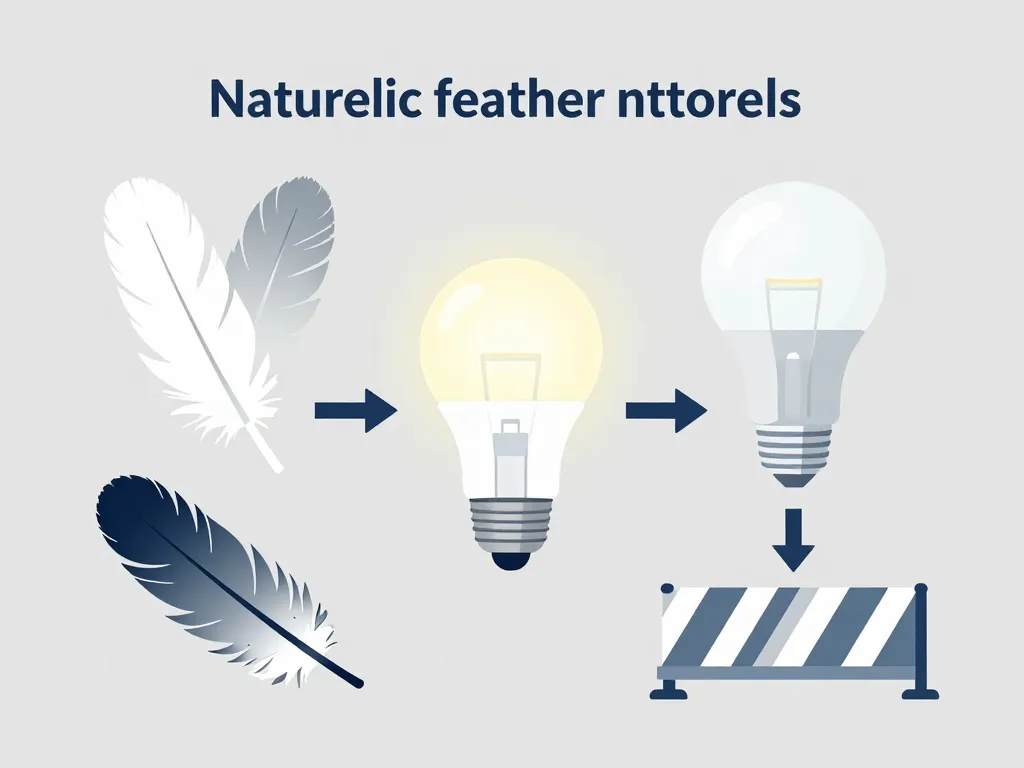 lustre en plume matériaux naturels synthétiques sécurité
