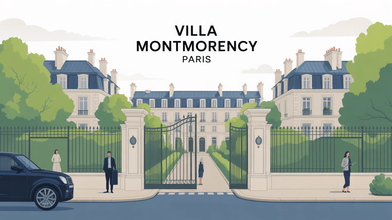 villa montmorency paris illustration luxe exclusif
