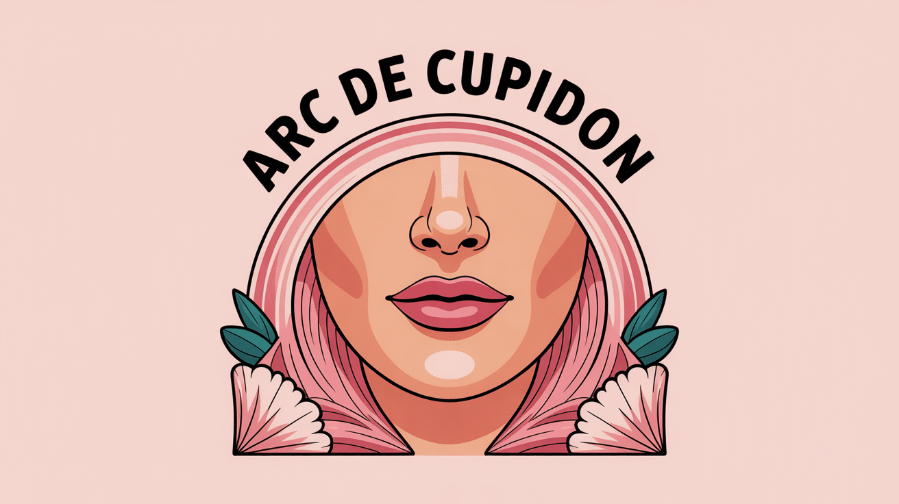 arc de cupidon bouche harmonieuse illustration