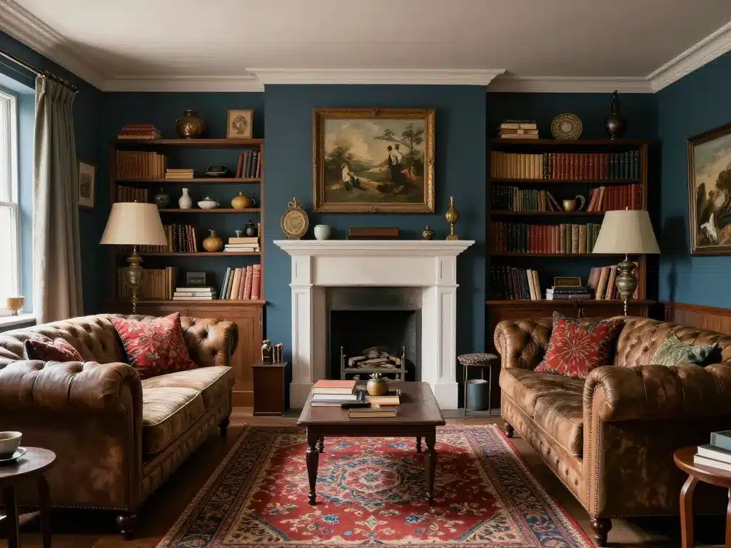 Intérieur cosy maison anglaise typique