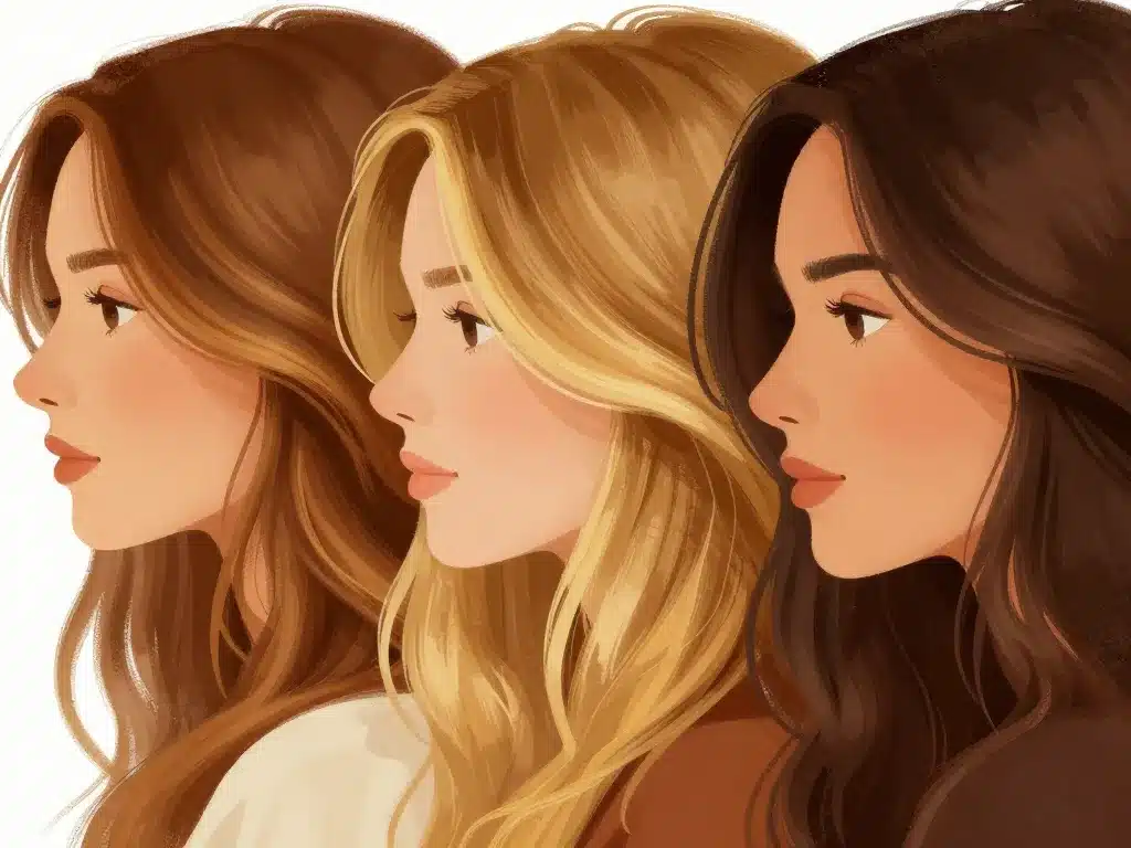 meches caramel harmonie blond brun