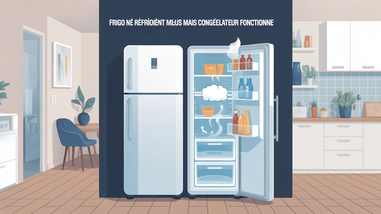 mon frigo ne refroidit plus mais congélateur fonctionne image explicative