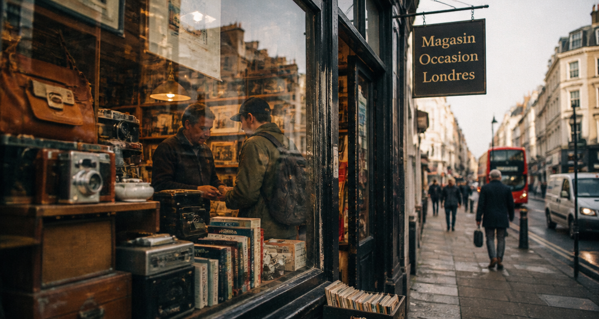 magasin occasion londres vitrine