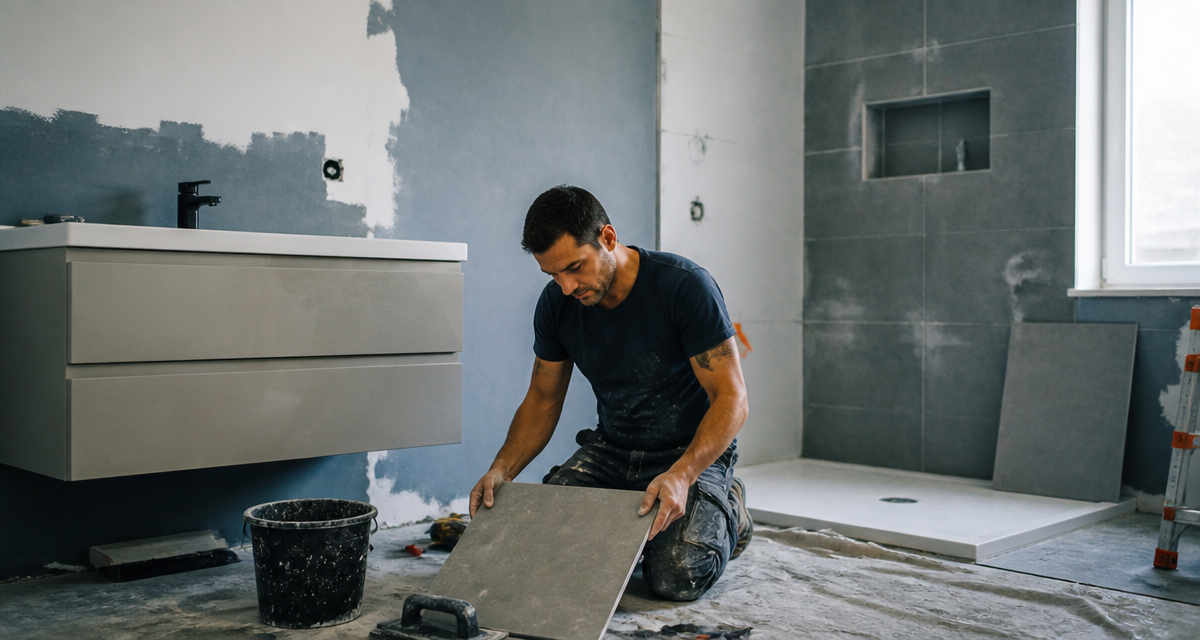 Renover une salle de bain artisan pose carrelage