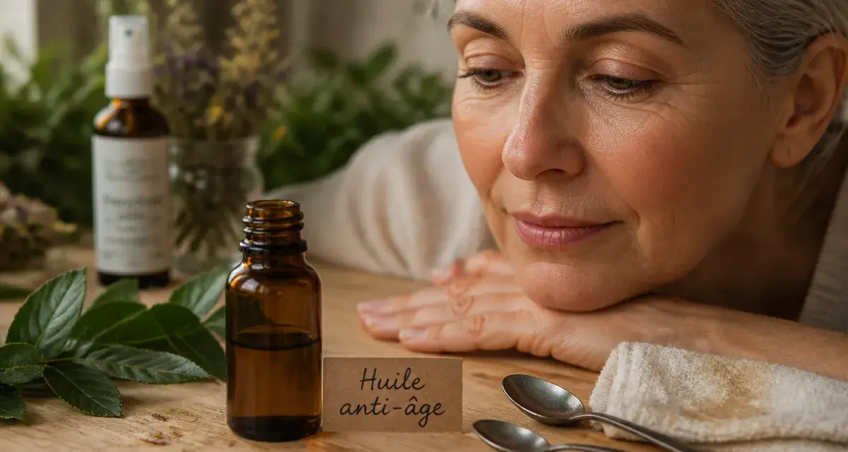 Meilleure huile visage peau mature : huiles anti-âge sur table, peau mature