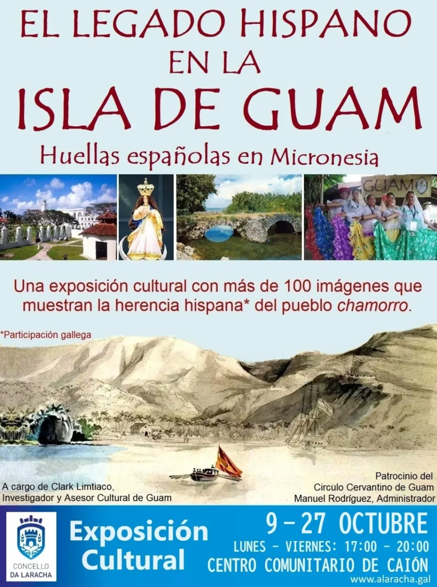 cartel exposicion isla guam a laracha