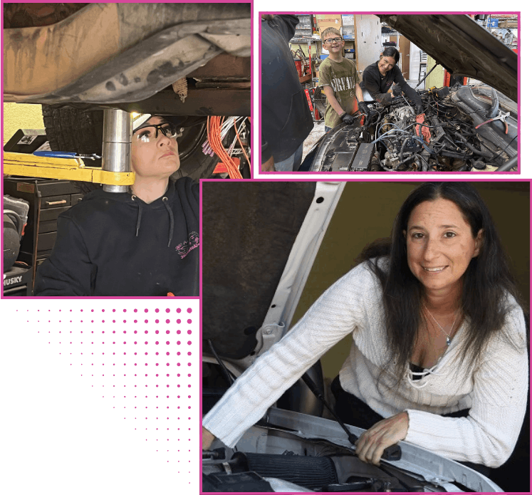 Experienced technicians working on vehicle repairs and maintenance.