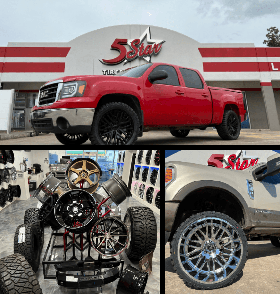 Custom wheels and tires for trucks and SUVs at 5 Star Tires and Wheels.