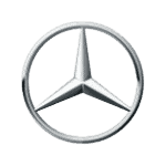 Mercedes-Benz emblem on a car, representing luxury and quality.