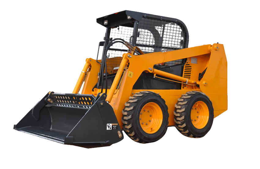 Construction skid steer loader for heavy-duty work at Above All Auto Repair.