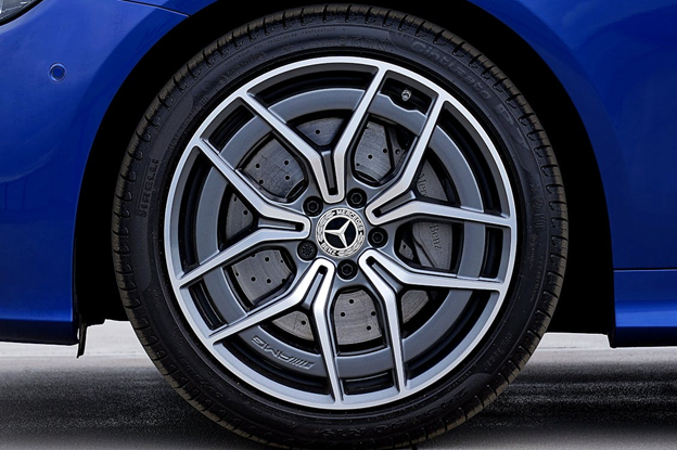 High-quality car tire with alloy wheel for optimal driving performance.