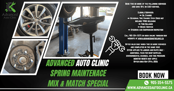 Auto repair and maintenance spring special offer.