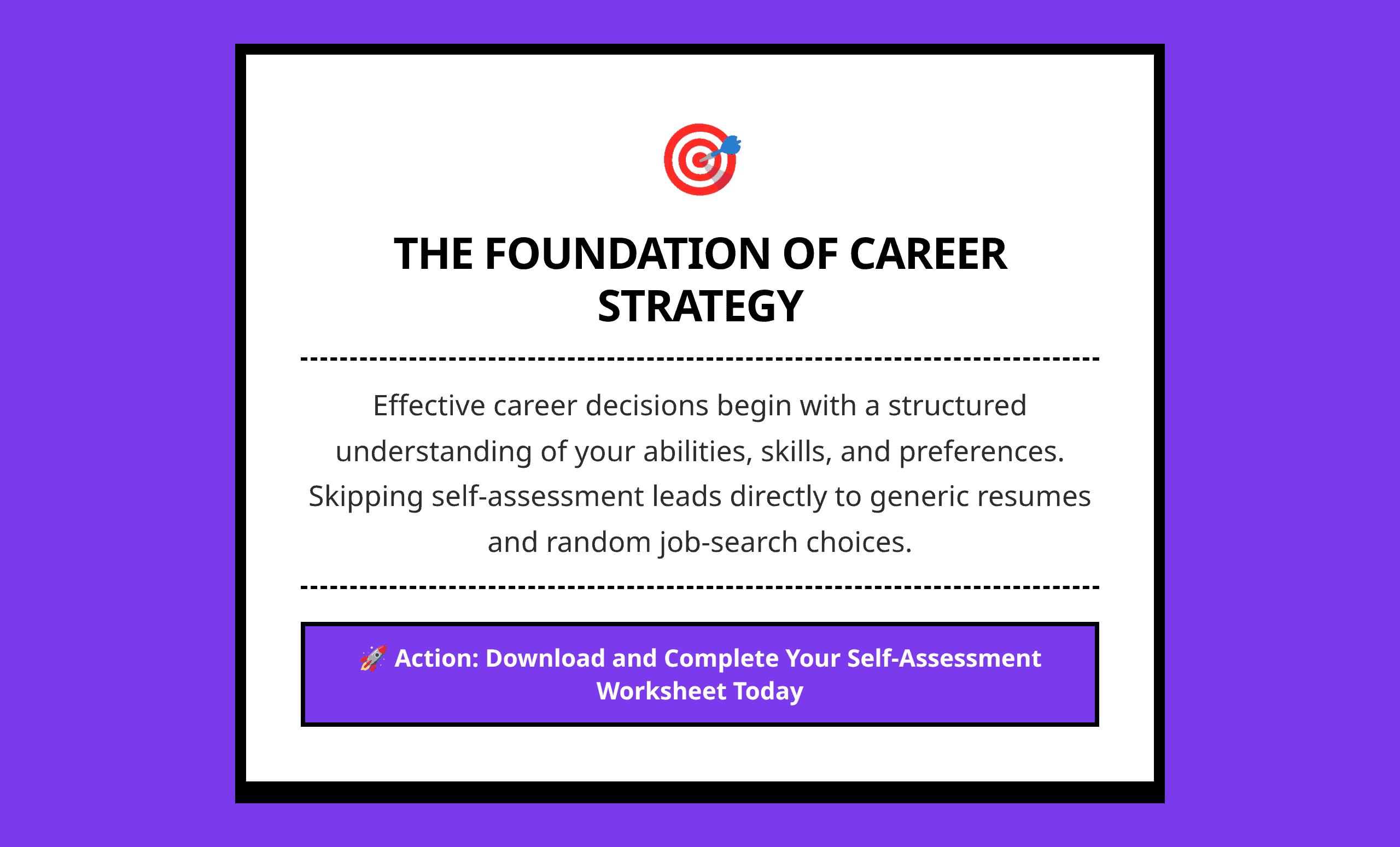 Core Career Planning Insight Mini Poster Takeaway