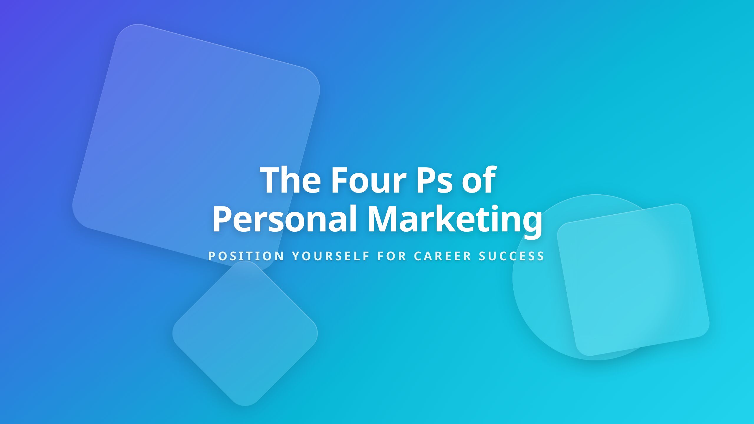 Personal marketing framework cover showing the 4 Ps of career positioning