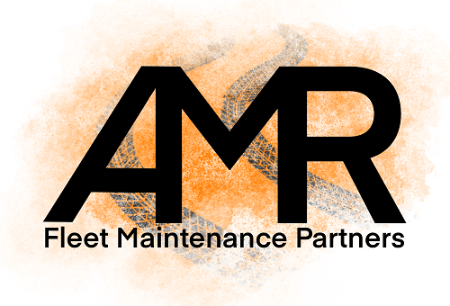 AM Ready LLC logo with tire tracks and orange background.