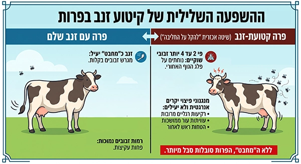 cow with and without tail infographic