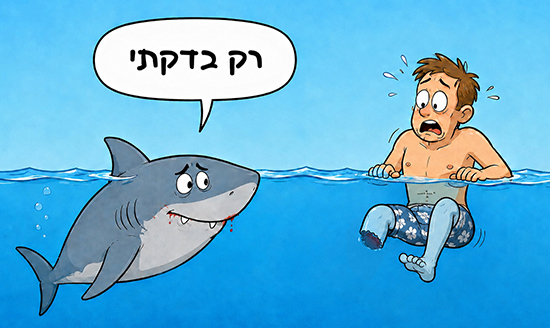 shark swimmer cartoon