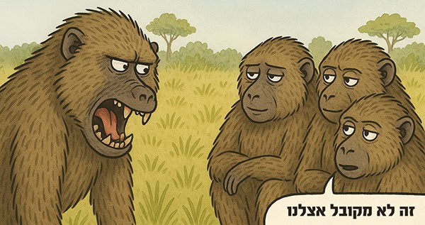 איור קומי בבונים זה לא מקובל אצלנו