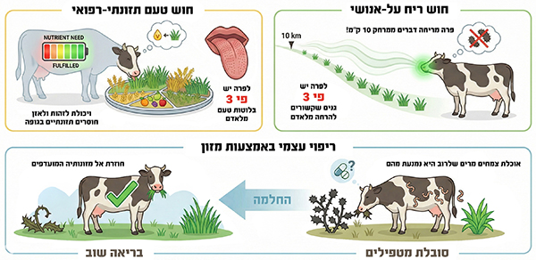 חושי על טעם וריח פרה