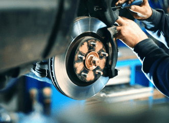 Brake rotor and caliper maintenance for vehicle safety.