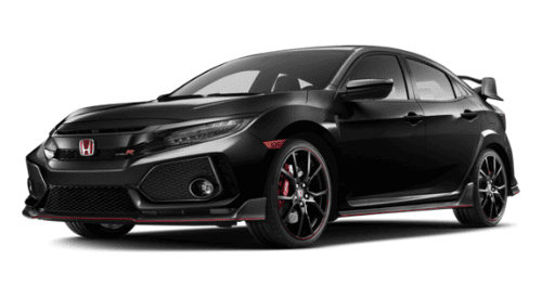 High-performance Honda Civic Type R with sleek black design, sporty features, and advanced engineeri.