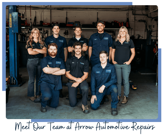 Auto repair technicians at Arrow Automotive.