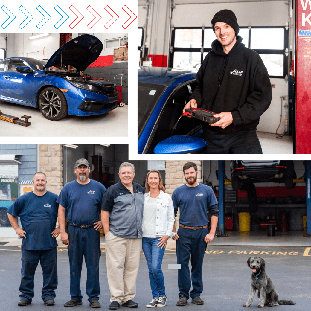 Skilled mechanic performing engine repair at ASAP Automotive.