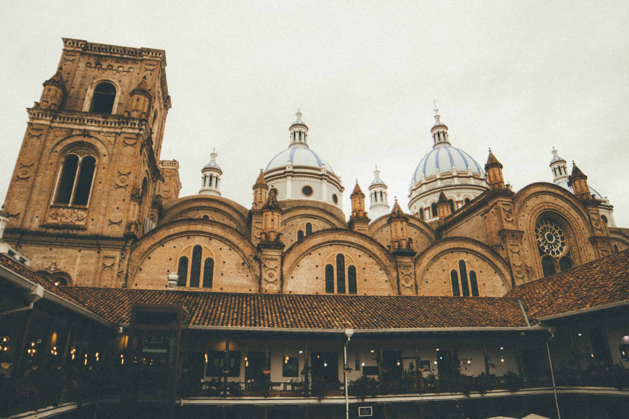 Cathedral of the immaculate conception in Cuenca, Ecuador.