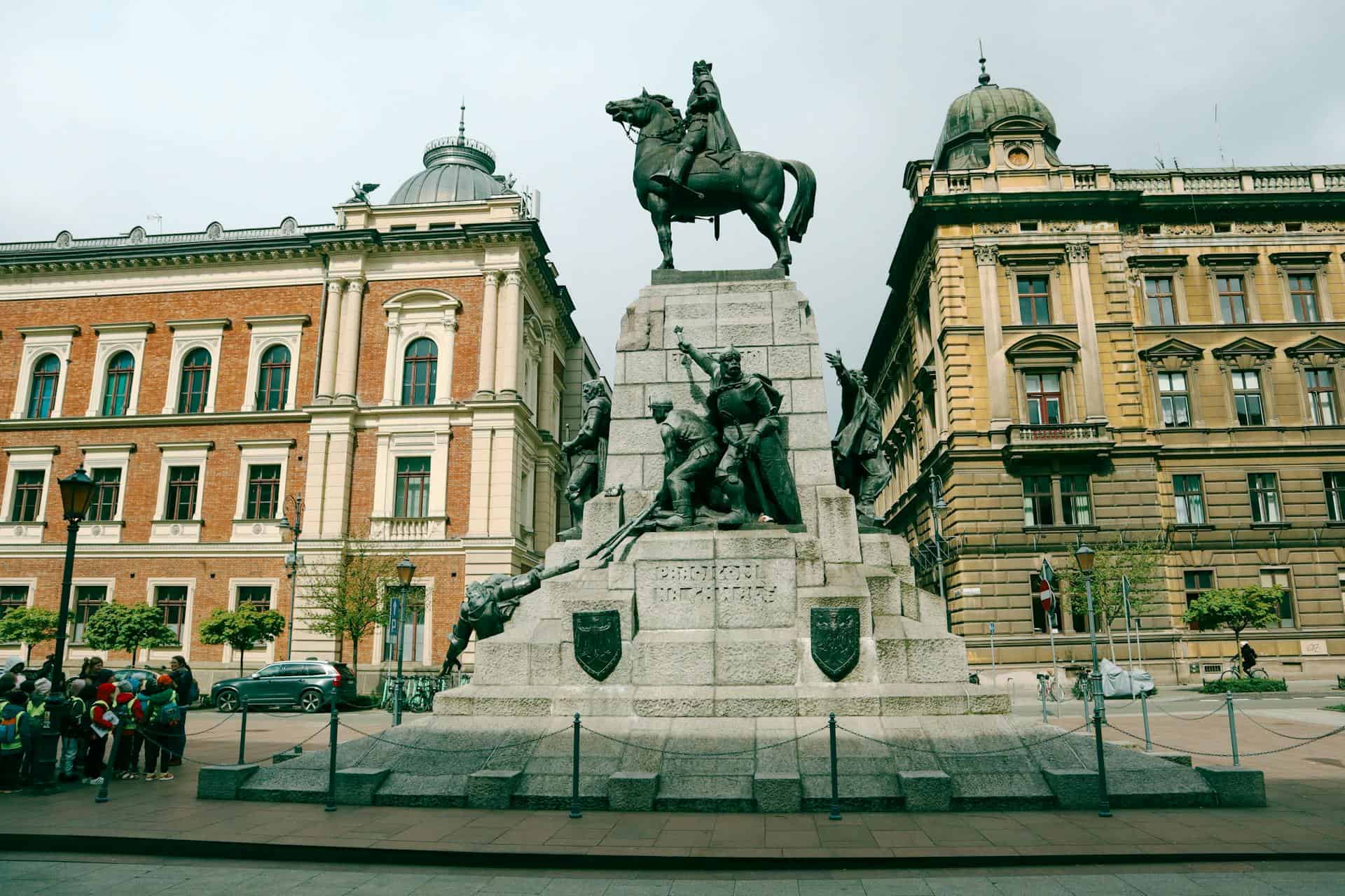 Grunwald Monument in Cracow, Poland