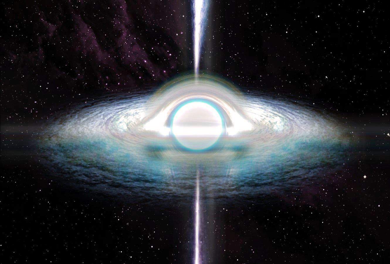 A recreation of a white hole