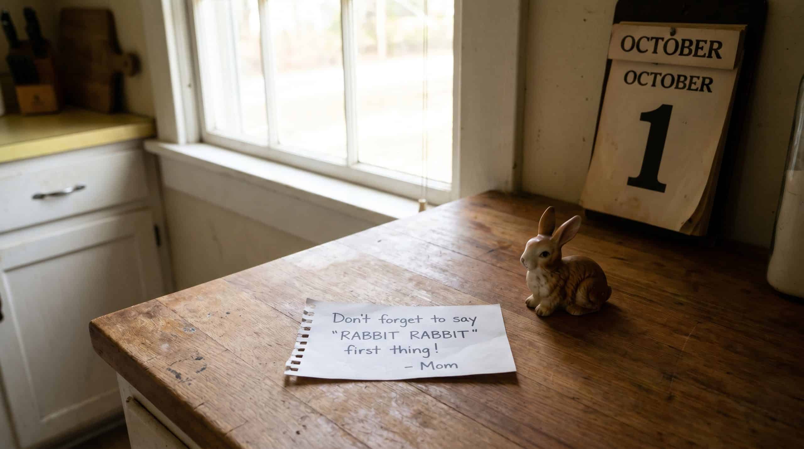 Saying "Rabbit Rabbit" on the First Day of the Month