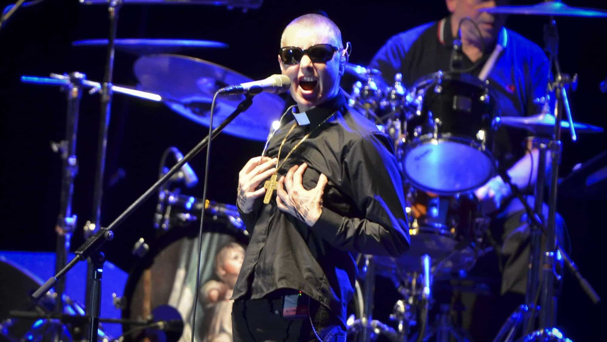 Sinead O'Connor during a concert