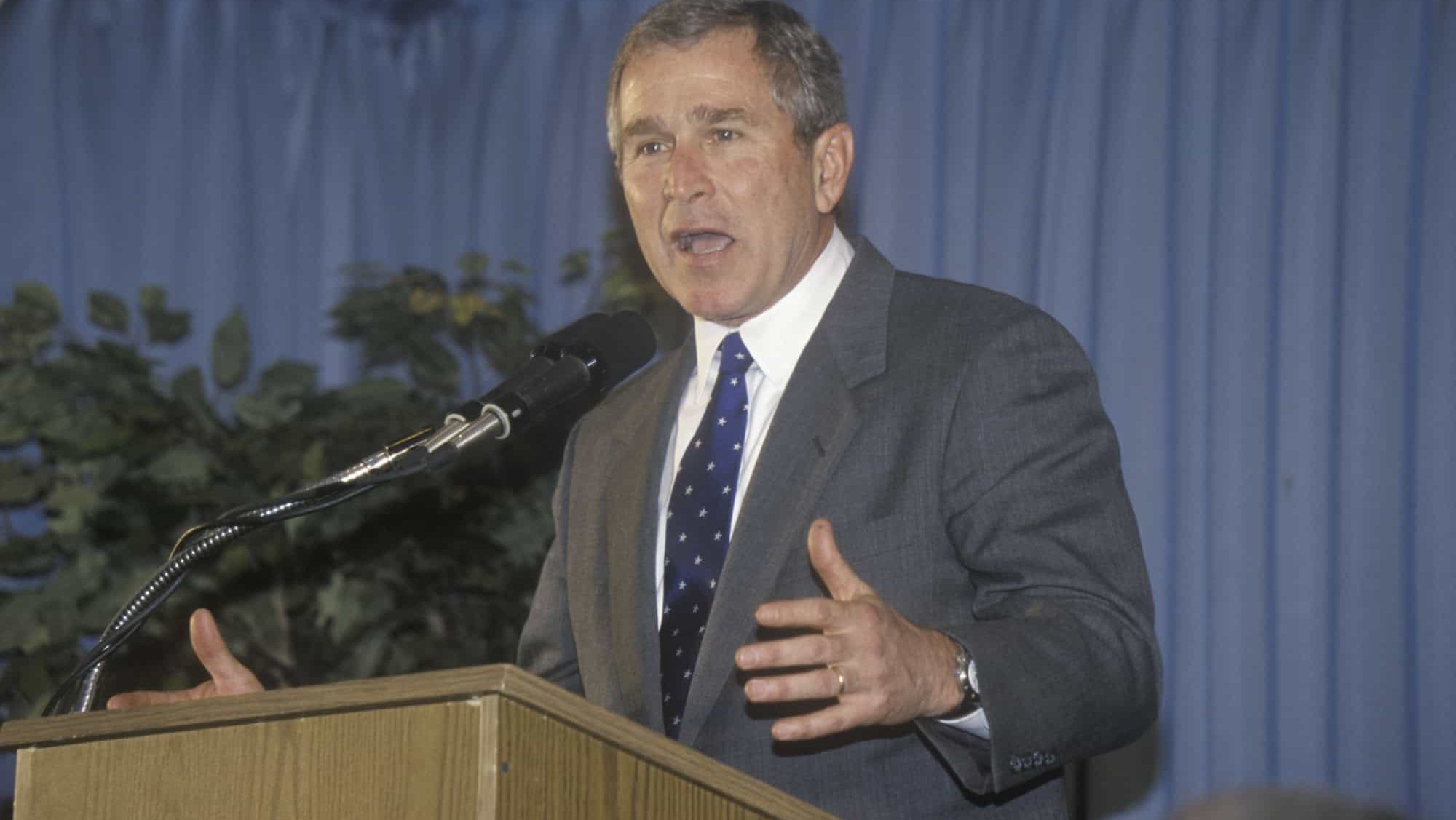 George W. Bush speaking at Rotary Club, Portsmouth, NH in 2000