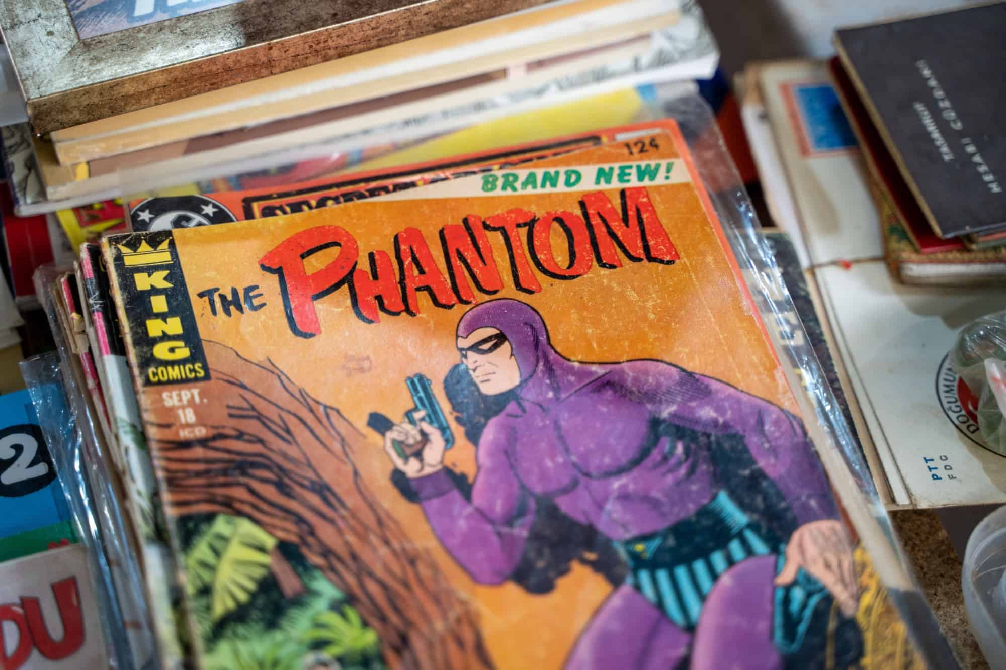 The Phantom comic book at a flea market.