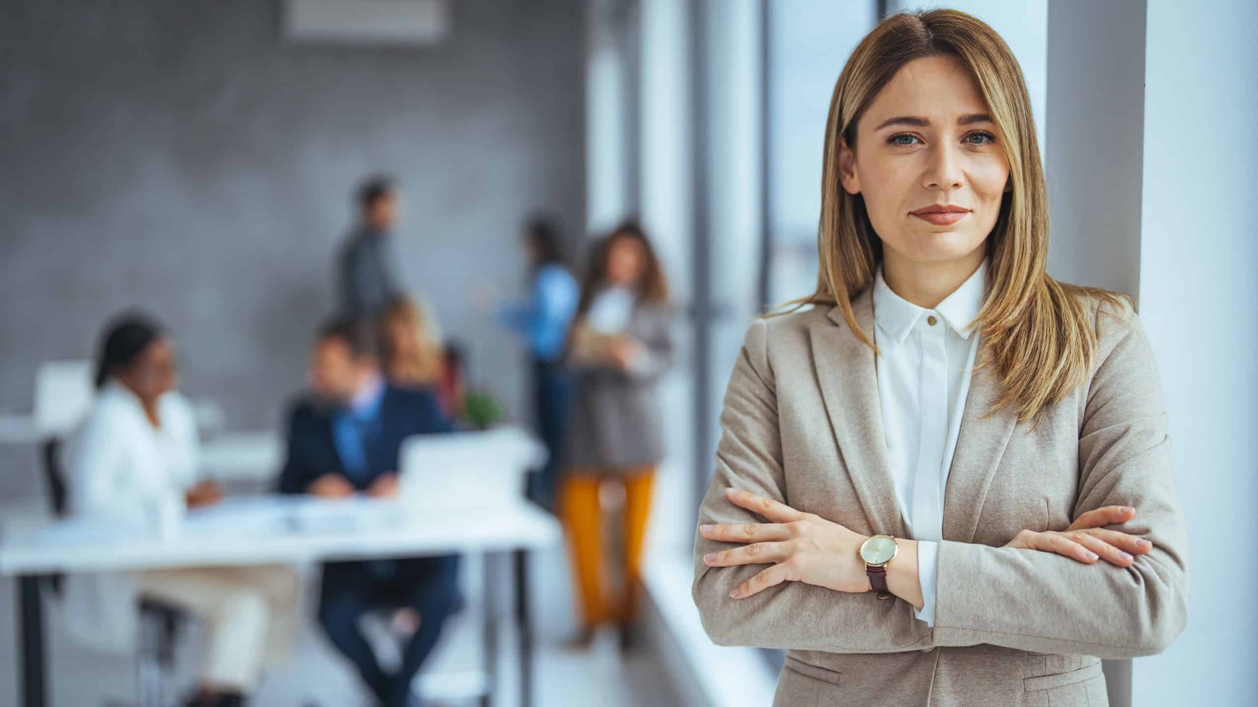 Portrait of a businesswoman standing in a a modern office. Portrait of beautyful and confident business woman. I've solidified my name in the business world. Portrait of middle aged businesswoman