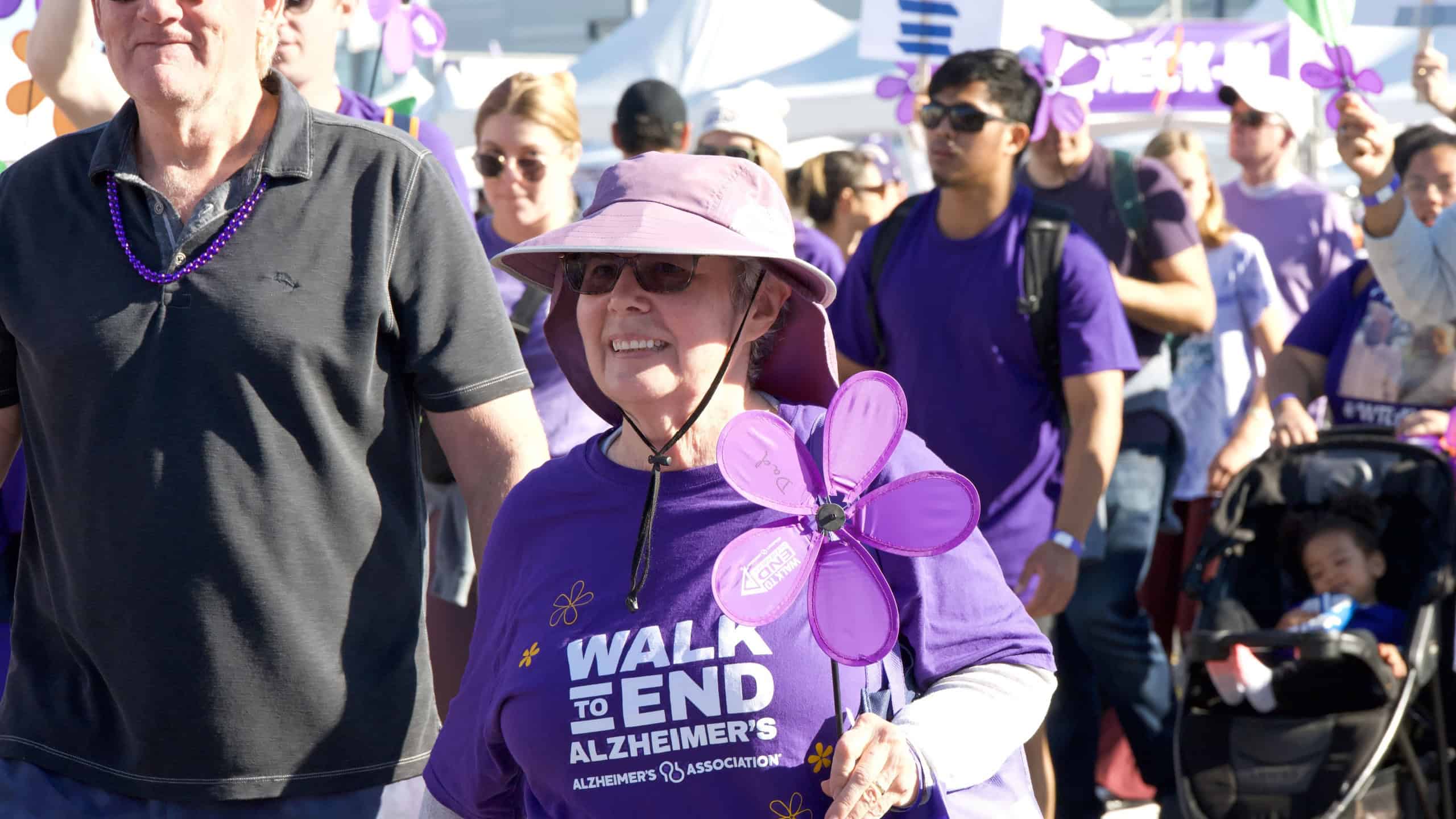 San Francisco, CA - Nov 4, 2023: Participants in the annual walk to end Alzheimers, the worlds largest event to raise awareness and funds for Alzheimer’s care, support and research.