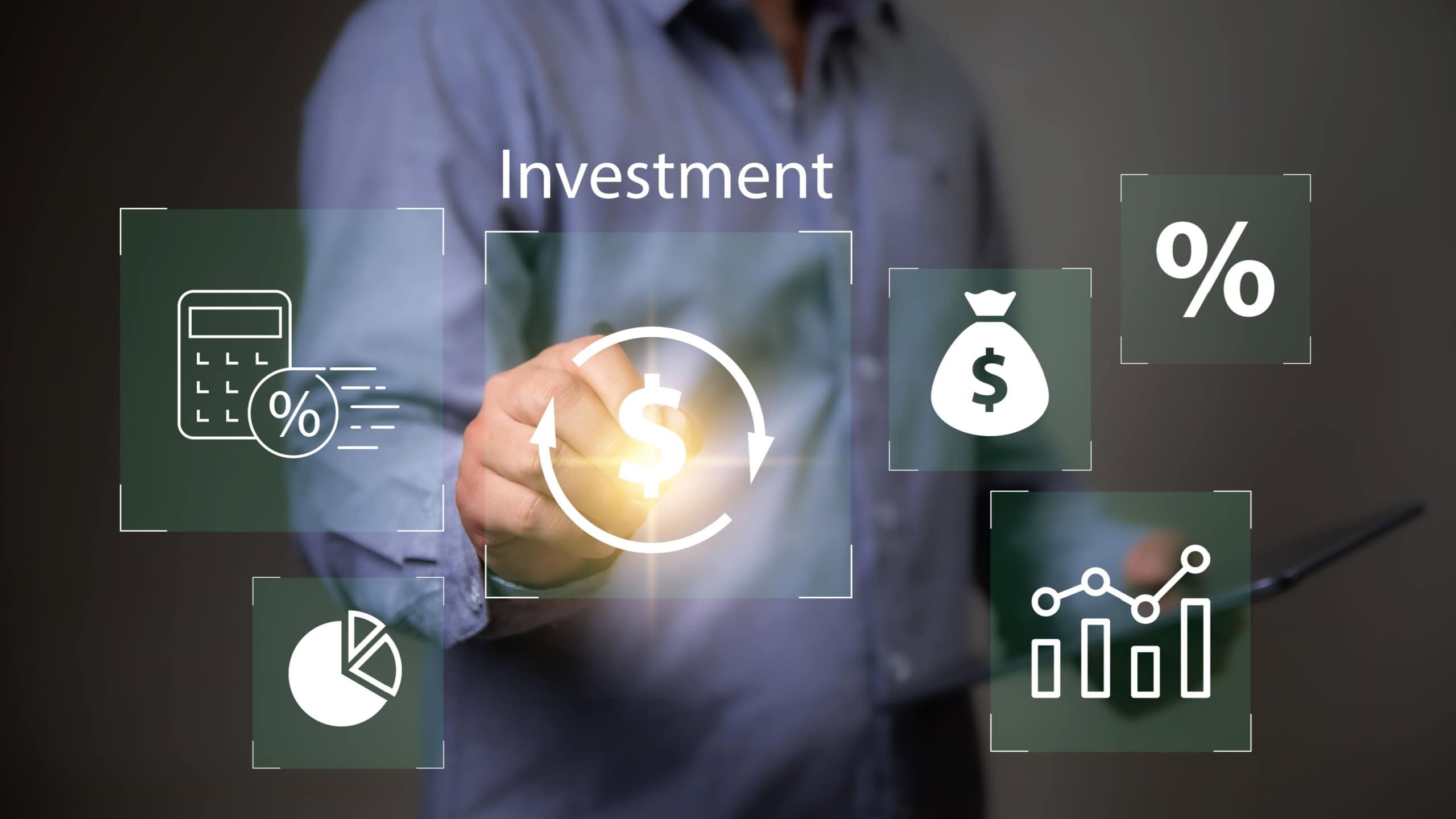 Interest rate and dividend concept, personal investment , return on stocks and mutual funds, long term investment for retirement.